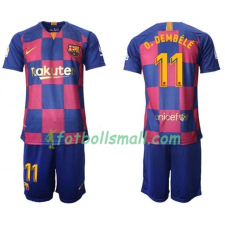 FC Barcelona Fotbollströjor Ousmane Dembele 11 Barn Hemma tröja 2019/20 Kortärmad